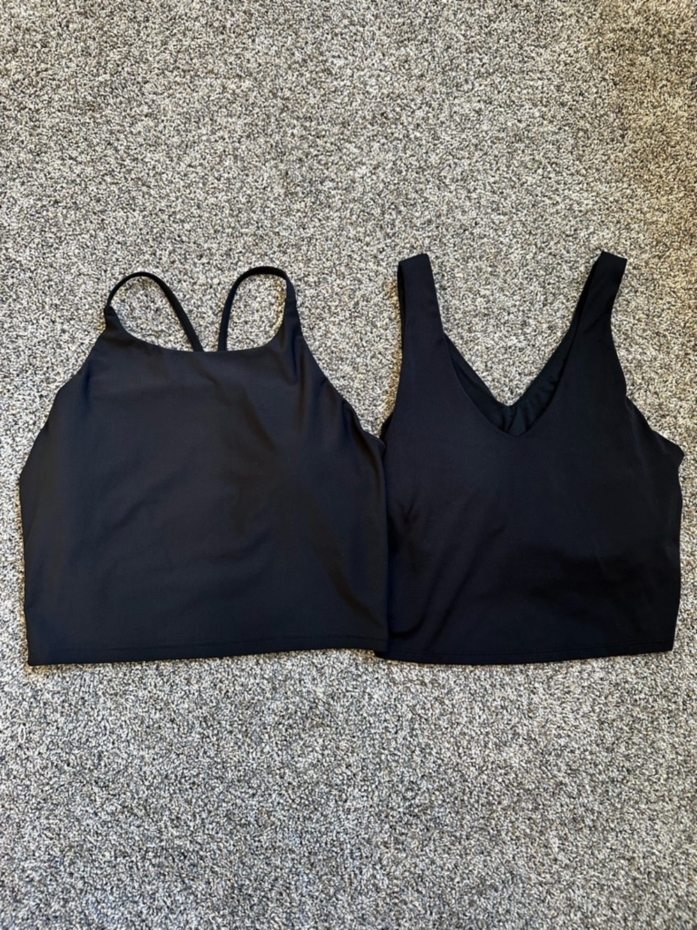 Black Sports Bra Lot - Old Navy Active and All in Motion both size Large